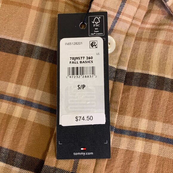 Tommy Hilfiger Classic Fit Mens Plaid Button-Up Shirt S/P - Picture 3 of 9